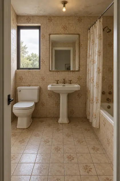 Tadilat öncesi eski banyo